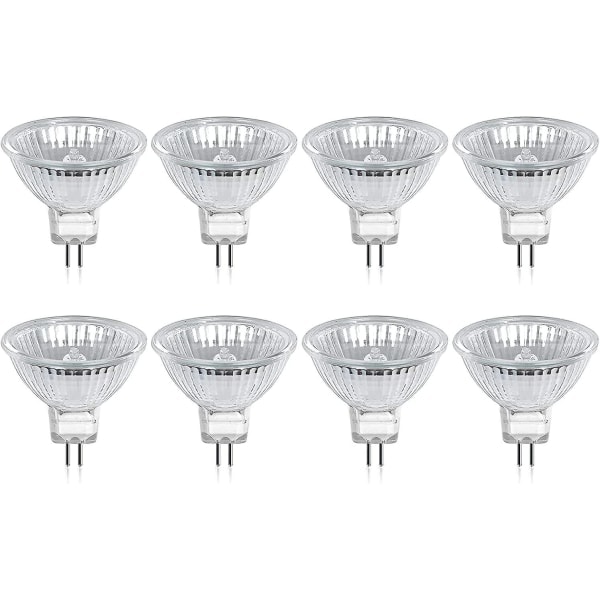 Halogenpære Gu5.3 Mr16 35w 12v varm hvit 2800k Dimbar, deksel 400 lumen 2-pin erstatningsfrontlykt, 8 stk Cisea