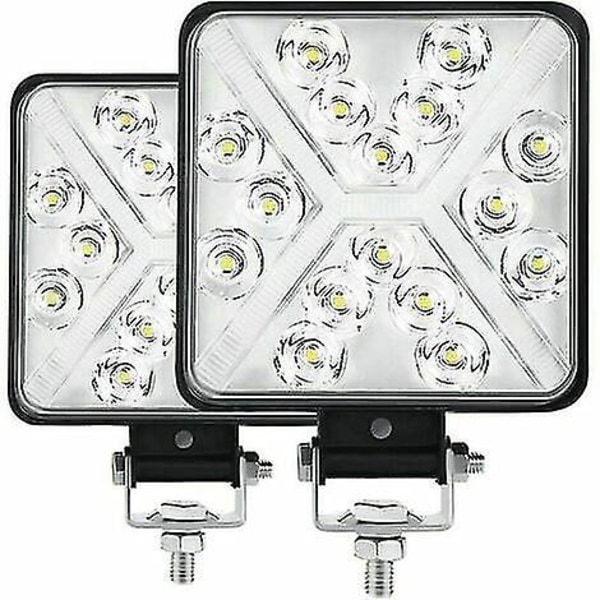 Par 4 Led Traktor Arbetsljus 300w 12000lm 6000k Led Strålkastare 4x4 Ip67 Extra Ljus Led Motorcykel Fyrkantig 8d Lins Extremt Hög Ljusstyrka För