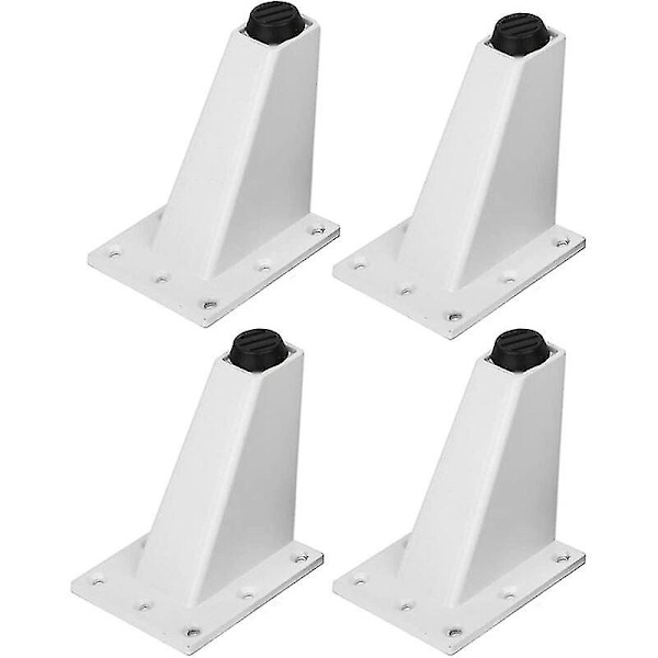 4 stk justerbare møbelben i tykk aluminiumlegering, skrå ben, bord, sofa, seng, TV-skap, møbelføtter, hvite, 9 cm (hy)