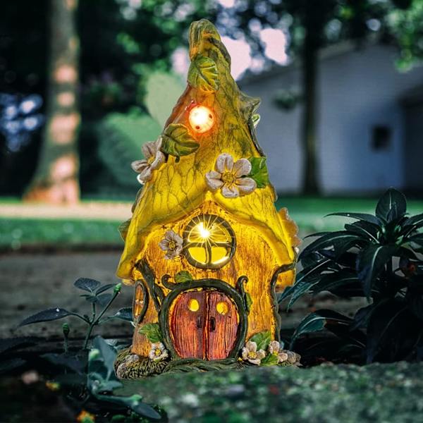 FORTRYLLENDE HAVE Fehus Grøn Blomster Ornament Udendørs Dekoration Fehave Tilbehør Statue Alfe Pixie Feer Hjem