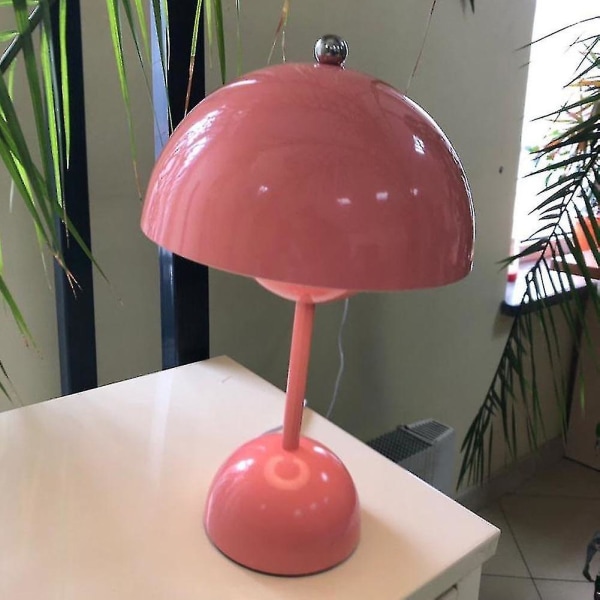 Nordisk Svampe Natlampe LED Blomsterknopp Bordlampe USB Sengeværelse Bryllup Værelse Skrivebord Enkel Dekoration Pink USB Rechargeable