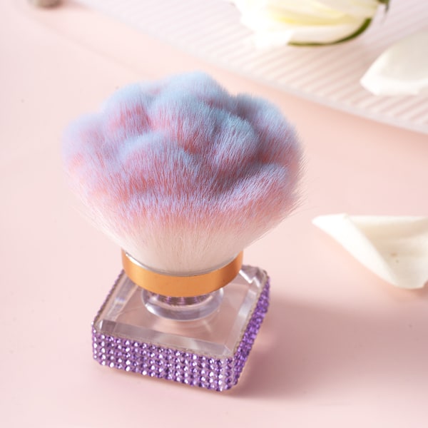 Kynsipölyharja, pölyn ja meikin poistoon, puhdistustyökalut akryylikynsille Light Purple