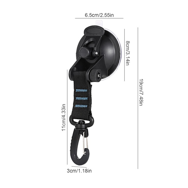 Kraftige sugekopper Ankere Sterke sugekopper Kroker Sugekopper med sikringskrok Tie Down Blue