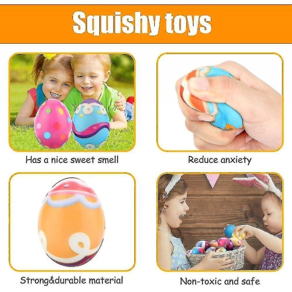 Fidget-leketøy, 18 pakker påskeegg Squishy-leker