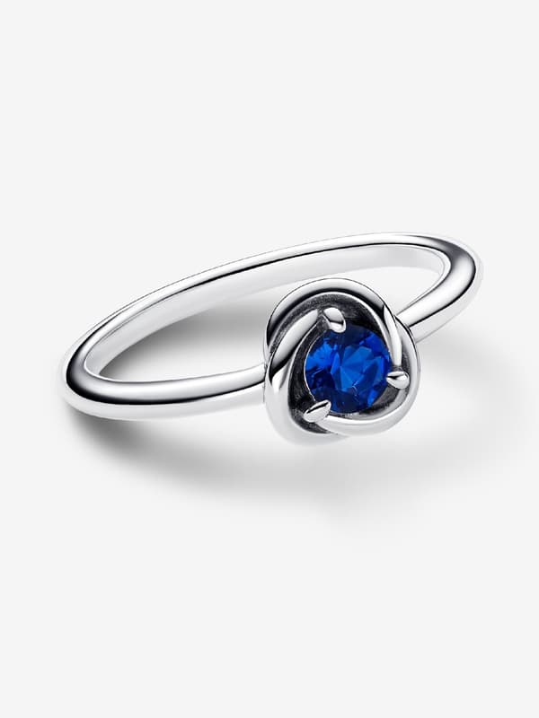Pandora - September Fødselssten Eternity Circle Ring - Sterlingsølv Circumference: 58mm