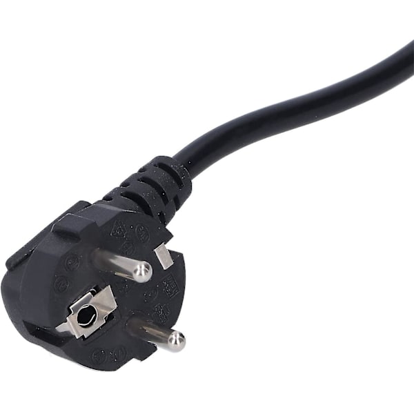 Strømkabel, EU-standard 250V 10A, 1,2m, netledning til vekselstrømskabel vinklet stik til printer, mikrobølgeovn, ovn osv. Hy