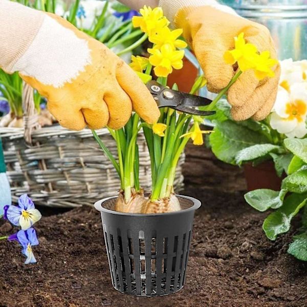 45 kpl Verkkokuppeja, Muoviset Verkkokupit Puutarhaan, Parvekkeelle, Hydroponiaan ja Maattomaan Viljelyyn (8cm)
