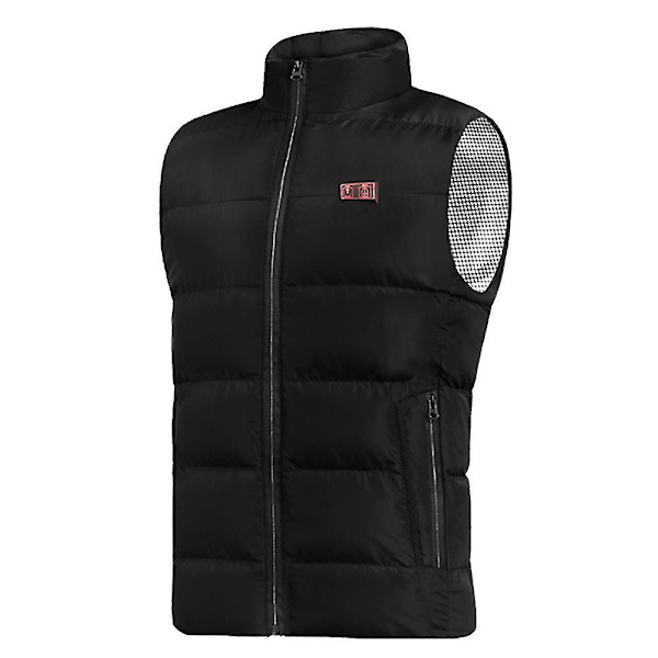 Uppvärmd Väst Män Kvinnor Usb Uppvärmd Jacka Uppvärmning Termisk Kläder Mycket Bra Present Mycket Bra Present Black 4XL
