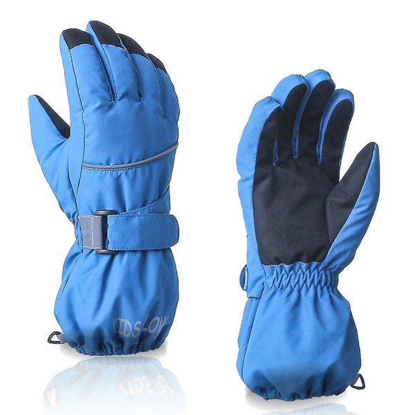 Vanntett ungdomsbarnehage fem-finger skihansker barnehansker M Blue