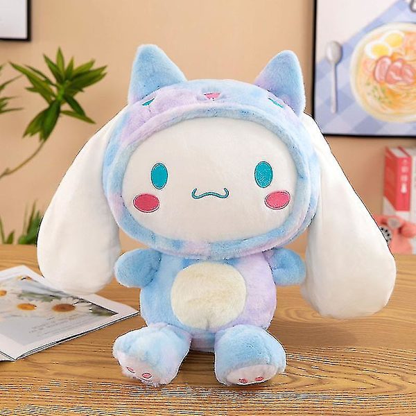27-80cm Sanrio Cinnamoroll Plys Legetøj Animation Afledninger Farverige Baby Kanel Plys Legetøj Med Store Ører, Der Bliver Til Tiger blue 47CM