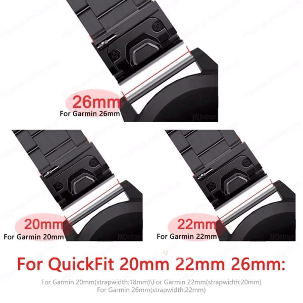 Klokkearmbånd i nylon black For Garmin 26mm-For Garmin 26mm