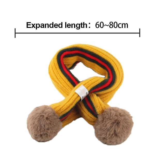 Barne Skjerf Gutter Jenter Vinter Varme Skjerf Hals Varmer yellow
