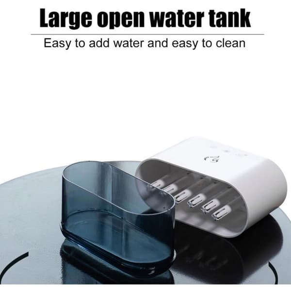 900 ml luftfuktare med ljudsensor, 6 hastigheter + 10 timmars timer, vit