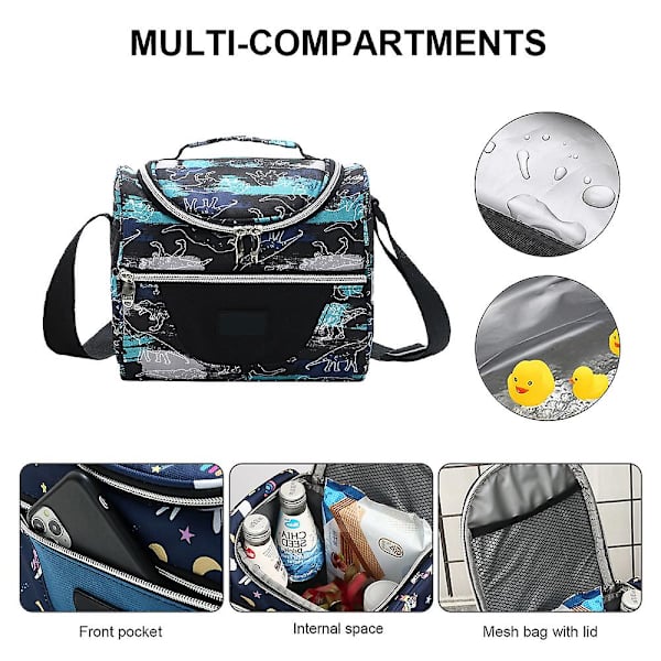 Kannettava lasten Bento-laukku ulkoilupiknik tuore eristyslaukku style2