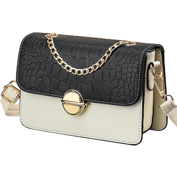 Dam liten crossbody väska PU läder axelväska liten handväska clutch väska mode mångsidig kväll väska White