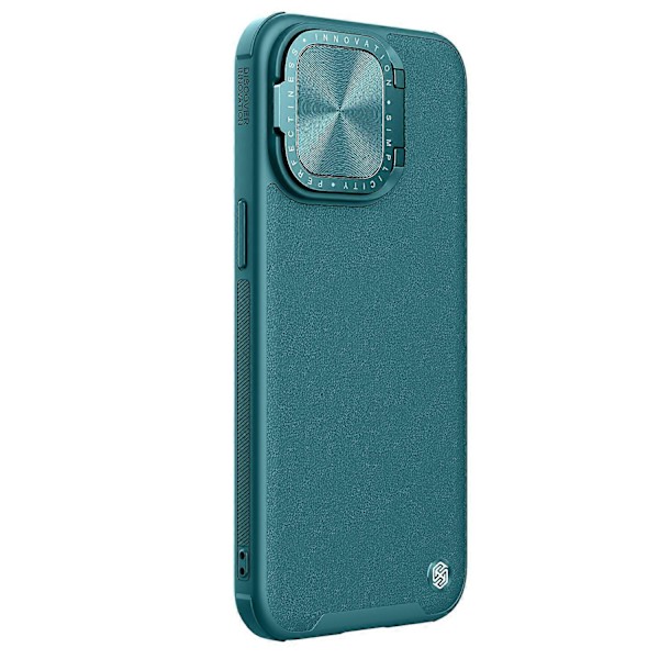 NILLKIN CamShield Prop Fodral för iPhone 15 Pro Max Linsskydd PU Läder+PC+TPU Magnetiskt Telefonskal Multicolor Style C