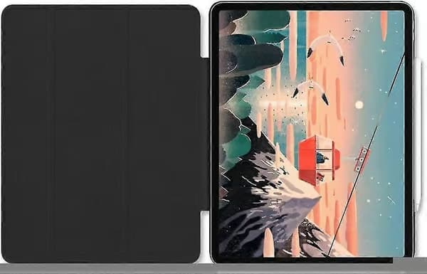 Beskyttelsesetui til iPad Pro 12,9 tommer med penneholder BLACK