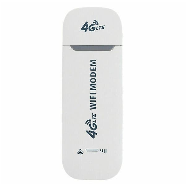 4g Olåst Usb Modem Mobil Trådlös Router Wifi Hotspot Simkortplats Vit