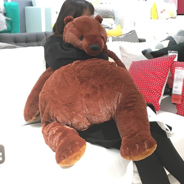 Simuleringsdjur Djungelskog Brunbjörn Jätte Stor Plysch Nallebjörn Leksak Fylld Djur Mjuk Kudde Flickor Barn Födelsedagspresent about 80cm
