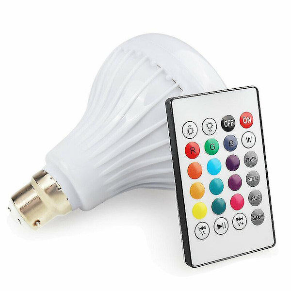 12w B22 -lamppu Älykäs LED-lamppu Bluetooth Rgb Värimusiikkikaiutin Kaukosäätimellä