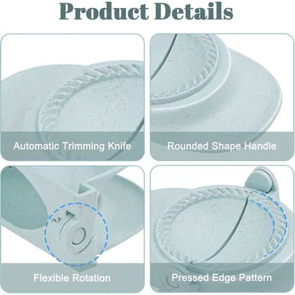 Dumpling Maker, Empanada Press Mold Set with Ring Cutter and Filling Spoon, Gyoza Maker Machine in 3 Different Sizes, Kitchen Tools for Empanada, Pi