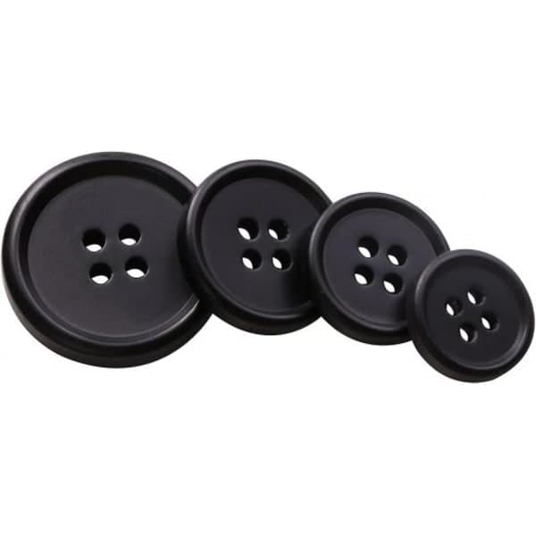 100 store sorte knapper til gør-det-selv syning (25 mm)