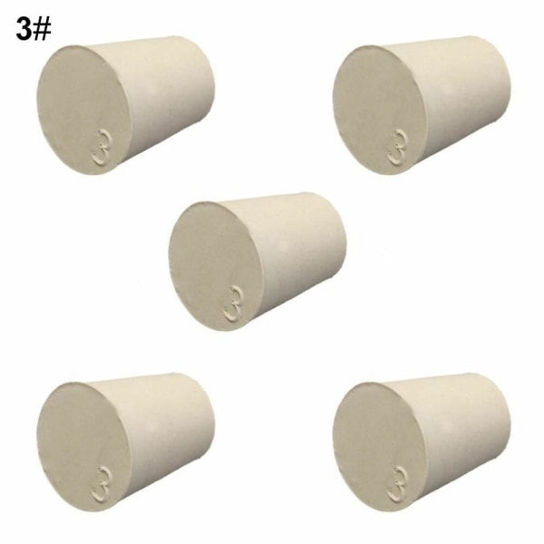 5 stk solide gummistoppe plugger bunger laboratorieflaske rør forseglet lokk korker Jikaix 3 23x17x26mm