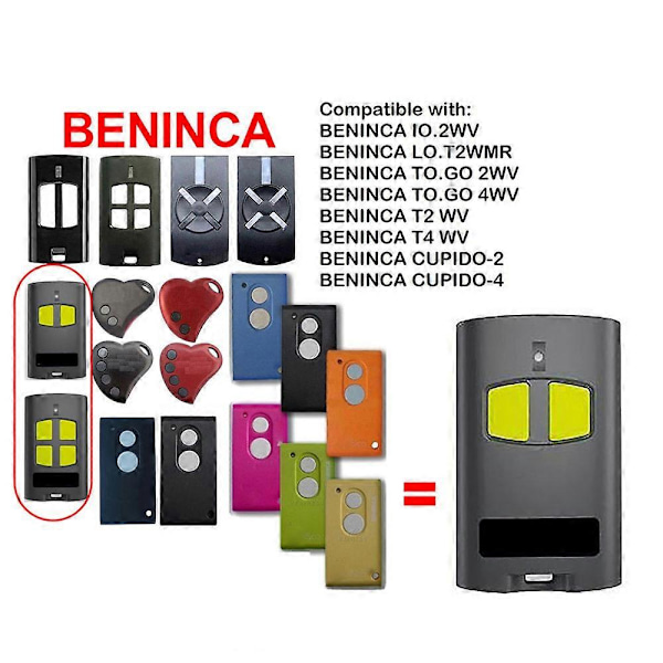 BENINCA TO GO WV 2WV TOGO2WV TOGO2WV 433mhz Rolling Code TOGO2VA 43392MHz BENINCA TOGO 2VA 4VA ARC-koodaus