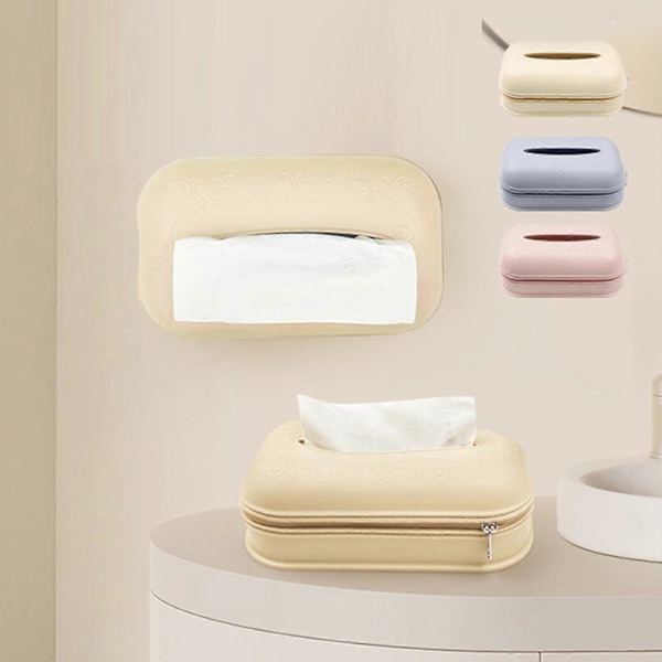 Stilig og Robust Silikon Tissuebeholder med Solid Base for Sikker Plassering i Enhver Setting Organisasjon Rosa Pink