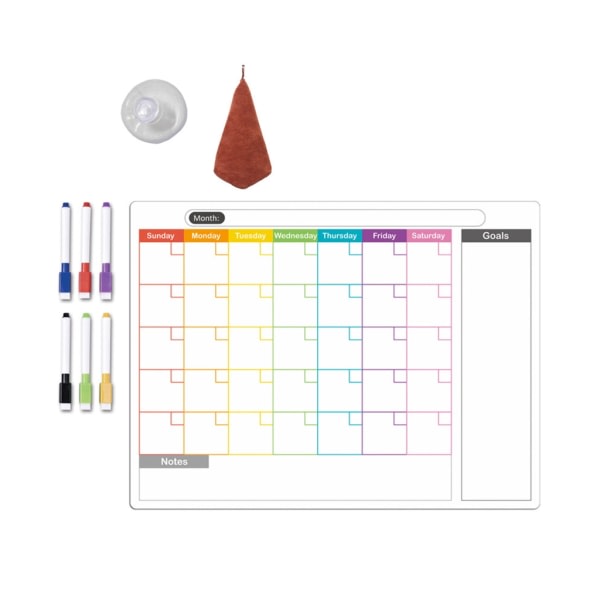 Køleskabsmagnet Kalender Ugentlig Planlægger Magnetisk Kalender Whiteboard Månedlig To-Do Liste Indkøbsliste Tavle null - CT805