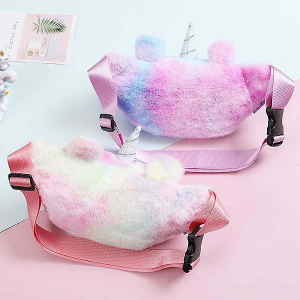 Flickebälte för flickor, Barn Unicorn Flickebälte, Axelväska Flickebälte, Söt Barnresa Flickebälte, Ljusrosa