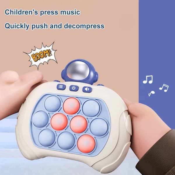 Pop It-spil - Pop It Pro Light Up-spil Hurtig tryk Fidget-spil Z Brown SPACE ASTRONAUT