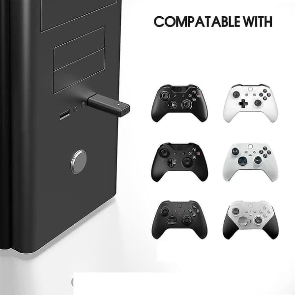 Trådløs spillkontrolleradapter for Windows 7/8/8.1/10/11 spilltilbehør Hy