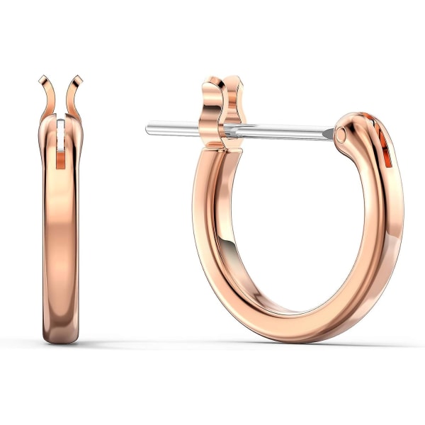 Halsband, örhängen och armband i ingefära, smyckeskollektion med klara kristaller, grå kristaller och blå kristaller Hoop Earrings Rose Gold Tone Finish