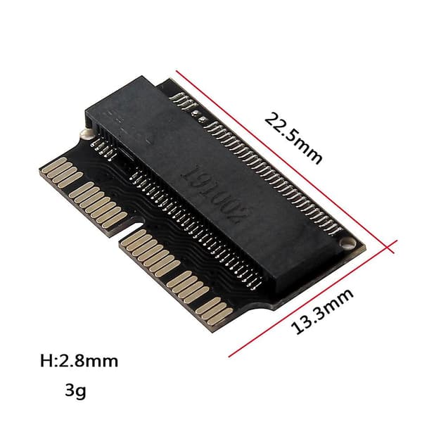 Ngff M.2 Nvme Ssd Adapterkort Til Opgradering Af Macbook Air (2013-2016) Og Mac Pro (Sen 2013-2015)