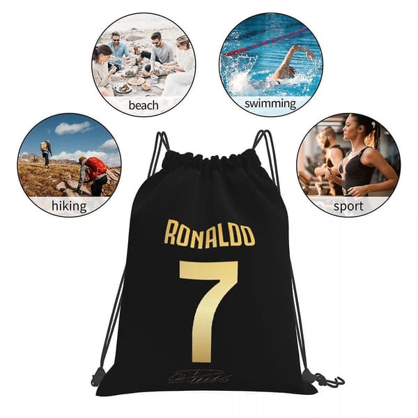 Cr7 Cristiano Ronaldo Ryggsäckar Multifunktionell Dragsko Väska Dragsko Buntficka Sportväska Bokväskor För Resande Studenter One Size 14