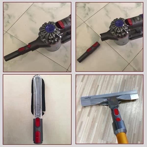 Børstesæt tilbehør med slange til Dyson V8 V7 SV11 støvsuger med adapter, Total Clean dele til Dyson V6 DC45 DC35 (6i1)