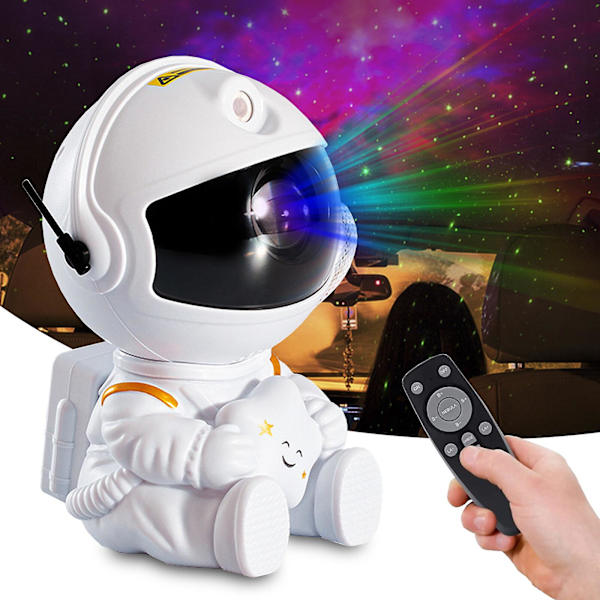 Stjärnprojektor Galaxy Nattljus Astronaut Stjärnhimmel Nebulo Tak Galaxy Projektor Ljus För Hem Sovrum (svart) white