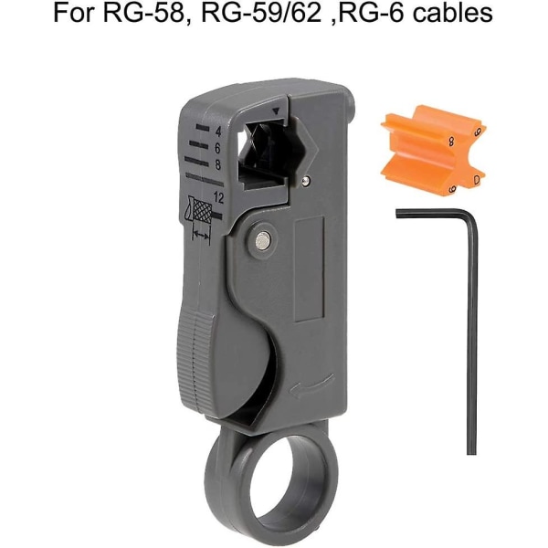 Roterende koaksial koaksial kabelstripper skæreværktøj til Rg58 Rg59/62 Rg6