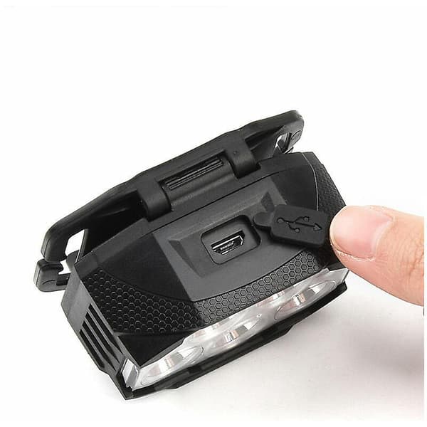 Hodemontert USB-lading induksjons LED kraftig lys hodelykt