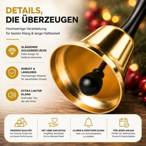 1 st julklocka - Tomtens klocka - Tillbehör till tomtedräkten