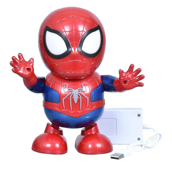 Lading Dansende Spiderman Robot Universalhjul Smart Roterende Dansende Gave Barneleke