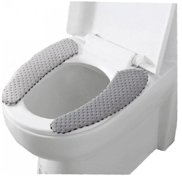 Nordic Winter paksu wc-istuintyyny, aikuisten pehmustettu wc-istuin pitkänomainen wc-istuimen cover pehmeä sumea pyöreä