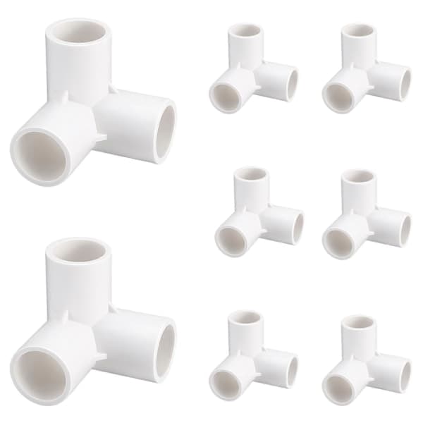 stk PVC Rørforbindelse 3-vejs Bøjningsfittings til PVC Møbelrørfittings Drivhusramme Teltforbindelse