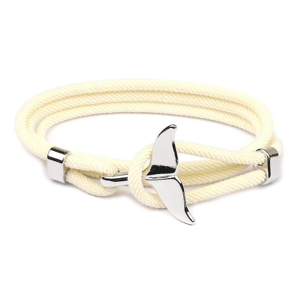 Vintage Ocean Summer Armbånd Strand Havfrue-hval Hale Armbånd smykker Beige