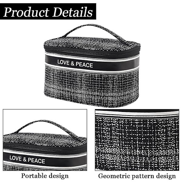 Makeup taske, rejsetaske til makeup, kosmetik tasker Black