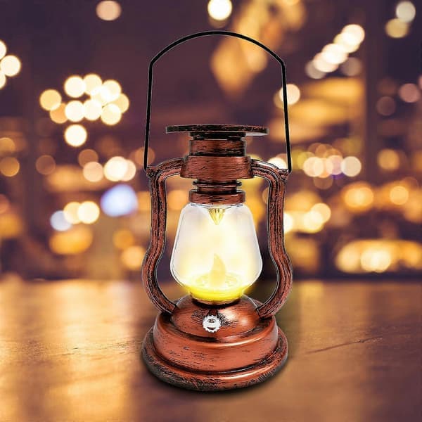 Retro parafinlampe LED hestelampe utendørs bærbar oppladbar campinglykt