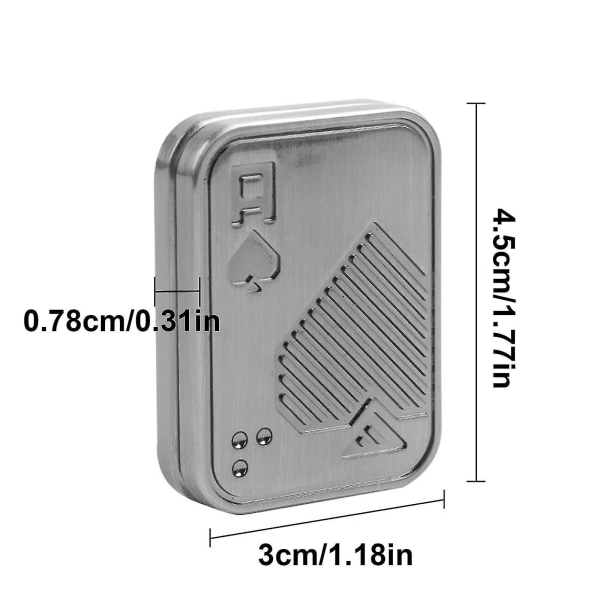 Magnetiske Metal Fidget Legetøj - Metal Poker Push Card Fidget Slider Stress Fingertip Metal Push Coin Poker A