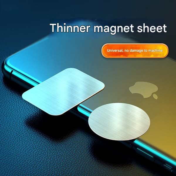 1 stk. sølvmagnet - Magnetisk patch sensorlys - Jernplade med klæbende bagside magnet - Tilbehør til mobiltelefonholder 20mm*0.3mm