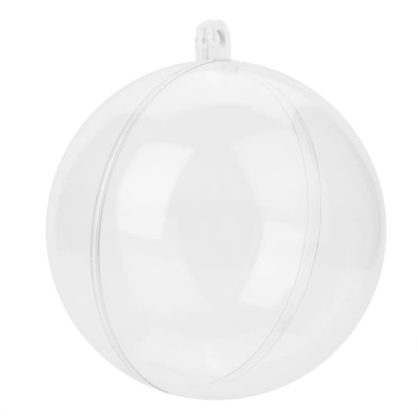 20 stk. Klar Fyldbare Ornamentkugler DIY Plastikkugle Julepynt Trækugle (10cm)